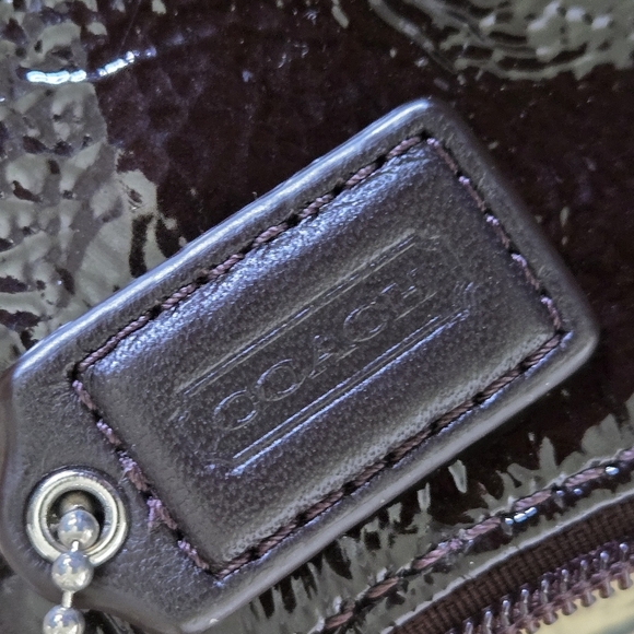 Coach Y2k Vintage Ashley Brown Patent Leather Crossbody Bag - Picture 6 of 14